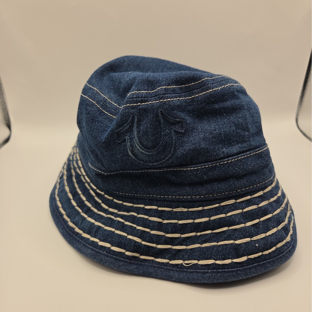 True Religion Vintage Bucket Hat Size S/M Extremely Rare!!! Blue Corduroy